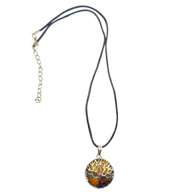 Tiger's Eye Tree of Life Necklace